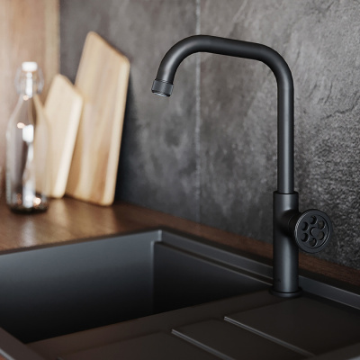 Смеситель для кухни, черный, Grange, IDDIS (GRABL00i05)