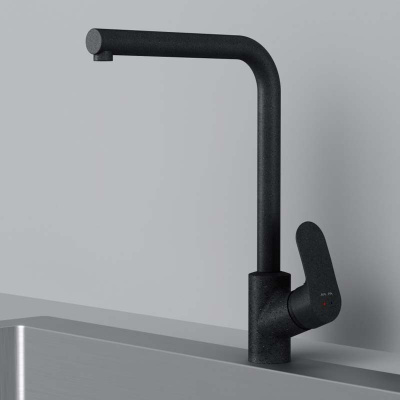 AM.PM Like, смеситель для кухни L-образный излив, черный, шт. (F8005022)