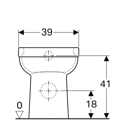 Унитаз напольный Geberit Renova Comfort Square (218500000)