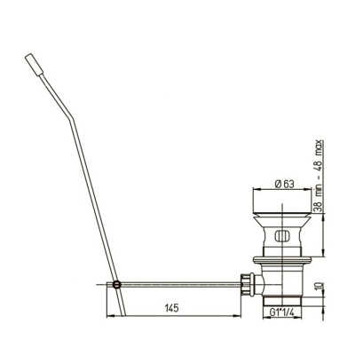Донный клапан PAINI универсальный, хром CROMO3 (CR) (945)