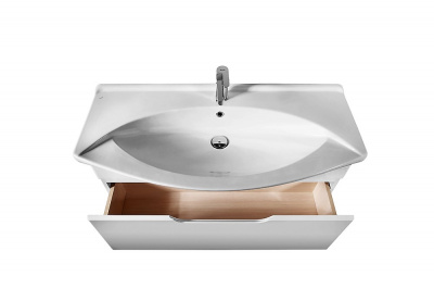 Тумба напольная/подвесная с умывальником Dreja - Laguna Plus 85, 2 ящика, органайзер (99.0107)