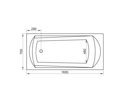 Ванна Ravak Domino 160х70 (C621000000)