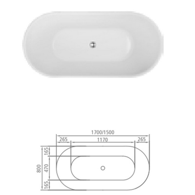 Ванна Calypso SEVILLA  150 1500x800x600 отдельностоящая (8C-368-150)