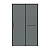 Дверь в нишу 100.K33.05.100.21.10 Style (100*195) черный матовый, стекло тонированное, 1 место (100.K33.05.100.21.10)