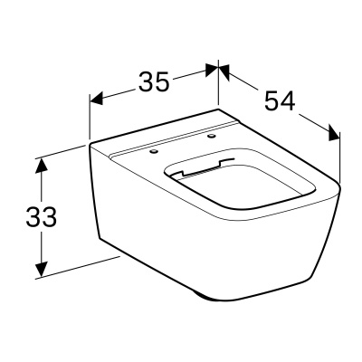 Унитаз подвесной безободковый Geberit iCon Square (201950000)
