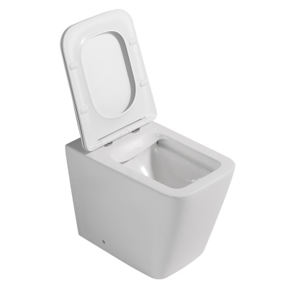 Унитаз ABBER Rechteck приставной белый, безободковый (AC1211)