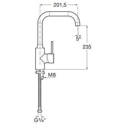 Смеситель для кухни Roca - Targa (5A8360C0M)