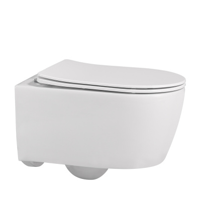 Унитаз ABBER Bequem подвесной белый, безободковый (AC1104)