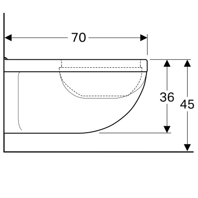 Унитаз подвесной Geberit Renova Comfort Square (208550000)