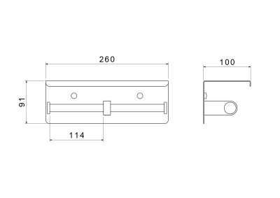 Бумагодержатель двойной с полкой AQUATEK ОБЕРОН (AQ4909CR)