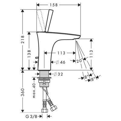 Смеситель для раковины Hansgrohe - PuraVida (15074000)
