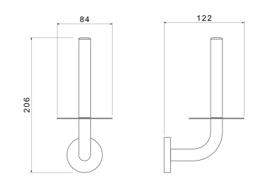 Бумагодержатель для запасного рулона AQUATEK ОБЕРОН (AQ4207CR)