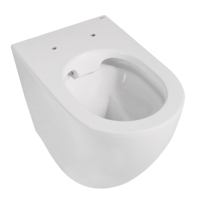 Унитаз ABBER Bequem приставной белый, безободковый (AC1111)