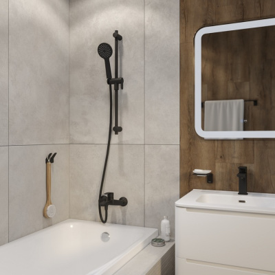 Стойка для душа, черная матовая, Ray, IDDIS (RAY70B0i17)