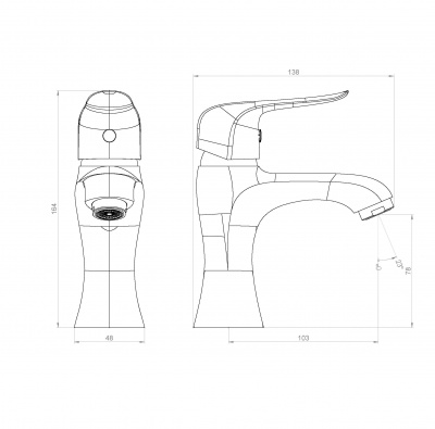 Смеситель для раковины Damixa Palace Evo (320210000)
