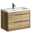 Подвесная тумба Aqwella Fargo в цвете дуб балтийский с двумя ящиками с умывальником (FRG0108DB)