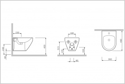 Биде подвесное AM.PM Spirit V2.0 (C703411WH)