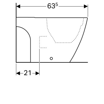 Чаша напольного унитаза безободковая Geberit iCon (200460000)