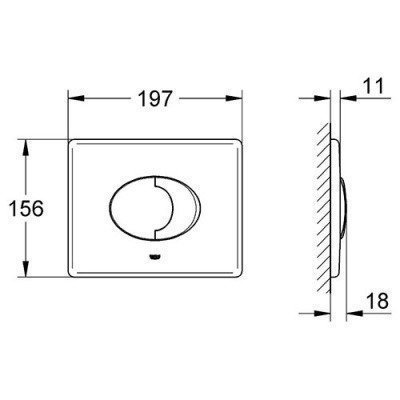 Смывная клавиша Grohe - Skate Air (38506000)