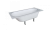 Ванна AQUA DE MARCO Verona /Каменная/белая/металлические ножки (169см*74,6см*66см) (1175WVER)