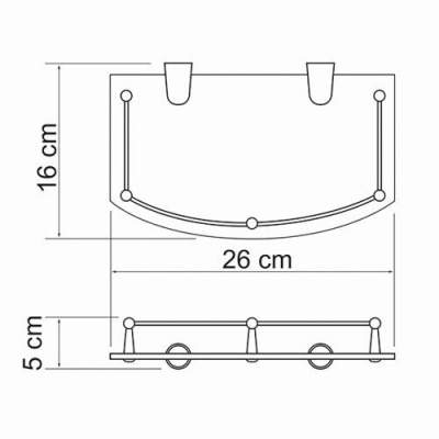 K-588 Полка стеклянная (K-588)