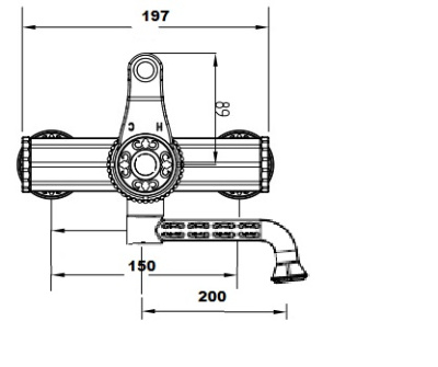 Смеситель настенный WINDSOR, бронза (10114)