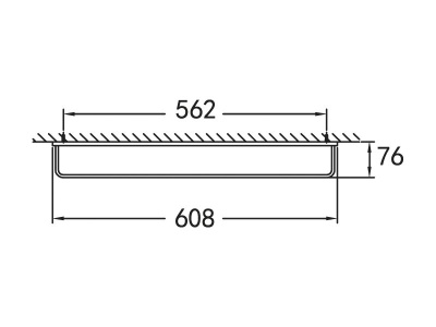 Полотенцедержатель CEZARES MAXIMA, 608х76 (CZR-F-8912)