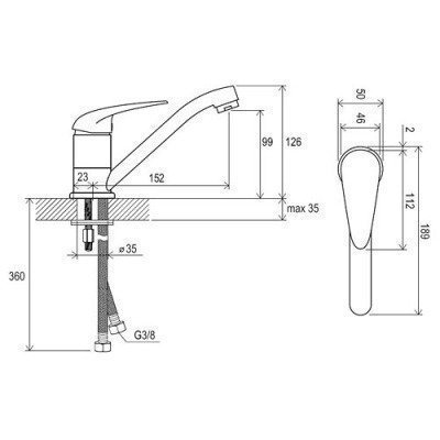 Смеситель для кухни Ravak - Suzan (X070009)