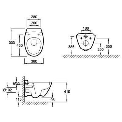 Биде подвесное JACOB DELAFON - Presquile (E4441-00)