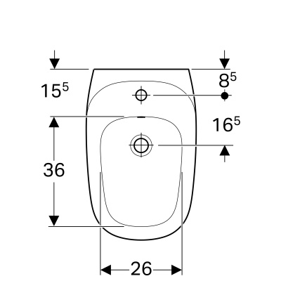 Биде подвесное Geberit 
Citterio
 (500.539.01.1)