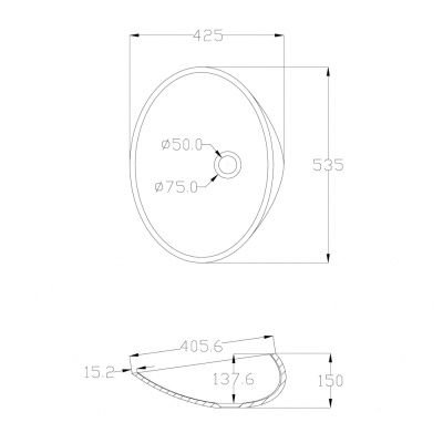Раковина накладная прозрачная ABBER Kristall коричневая (AT2812Opal)