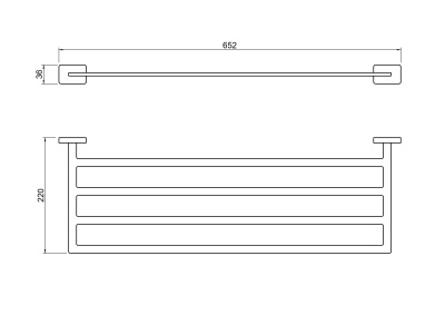 Полка для полотенец AQUATEK ЛИБРА (AQ4322CR)