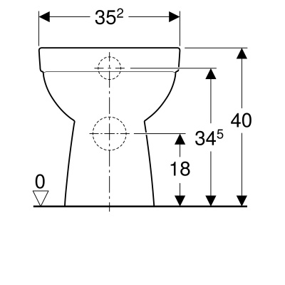Унитаз напольный безободковый Geberit Renova (500.480.01.2)
