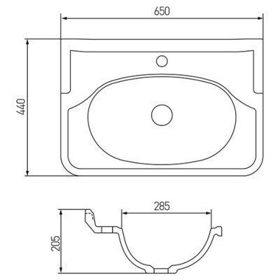Раковина накладная Акватон - Венеция 65 (1A706931VN010)
