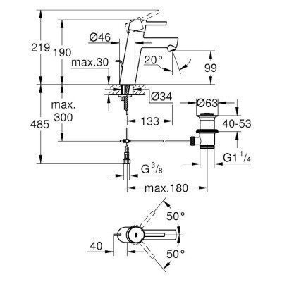 Смеситель для раковины Grohe - Concetto (23450001)