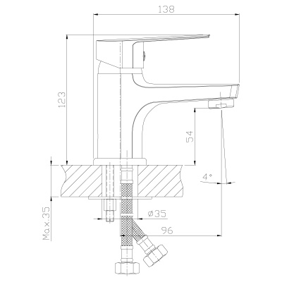 Смеситель Rossinka для раковины (S35-11)