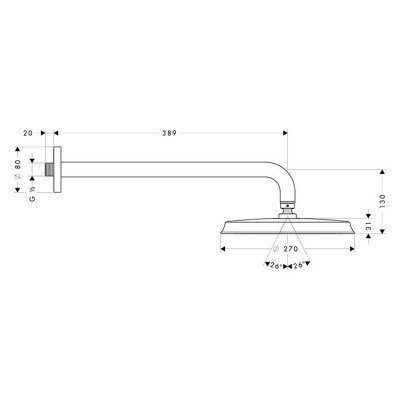 Верхний душ Hansgrohe - Raindance Classic (27424000)