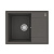 Кухонная мойка Lemark IMANDRA 640 врезная прямоугольная с крылом из кварцгранита цвет: Серый шёлк (9910023)