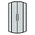 Душ.ограждение 301.K33.02.9090.21.02 Cosmo (90*90*195) полукруг,раздвижн,черн.матов,стекло шиншилла (301.K33.02.9090.21.02)