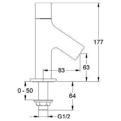 Кран для раковины Jacob Delafon - Talan (E10092RU-CP) Кран для раковины Jacob Delafon - Talan (E10092RU-CP)