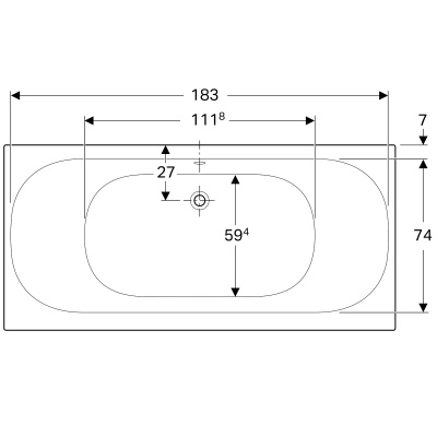 Ванна прямоугольная 190x90 Geberit SOANA (554.008.01.1)