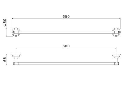 Полотенцедержатель 600 мм AQUATEK КЛАССИК (AQ4514CR) Полотенцедержатель 600 мм AQUATEK КЛАССИК (AQ4514CR)
