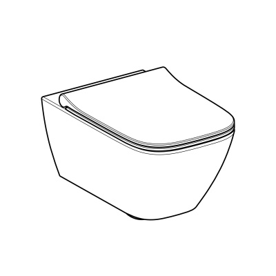 Унитаз подвесной безободковый Geberit Smyle Square (500.685.01.1)