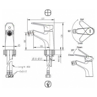 Смеситель для биде Bravat - Eco (F3111147C)