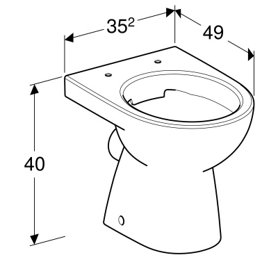 Унитаз напольный безободковый Geberit Renova (500.480.01.2)