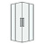 Душ.ограждение 300.K33.02.1010.10.00 Cosmo (100*100*195) квадрат,раздвижная,хром,стекло прозрачн,1место (300.K33.02.1010.10.00)