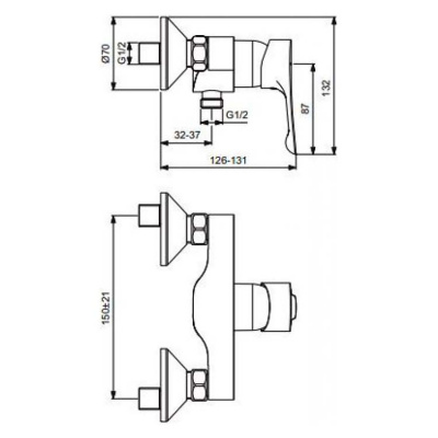 Смеситель для душа Vidima - Wave (BA415AA) Смеситель для душа Vidima - Wave (BA415AA)