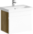 Подвесная тумба Aqwella Smart с одним ящиком, цвет дуб балтийский с умывальником (SRT0106DB)