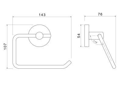 Бумагодержатель квадратный AQUATEK ОБЕРОН (AQ4218CR)