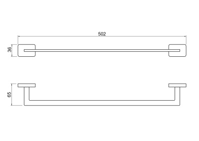 Полотенцедержатель 450 мм AQUATEK ЛИБРА (AQ4320CR)